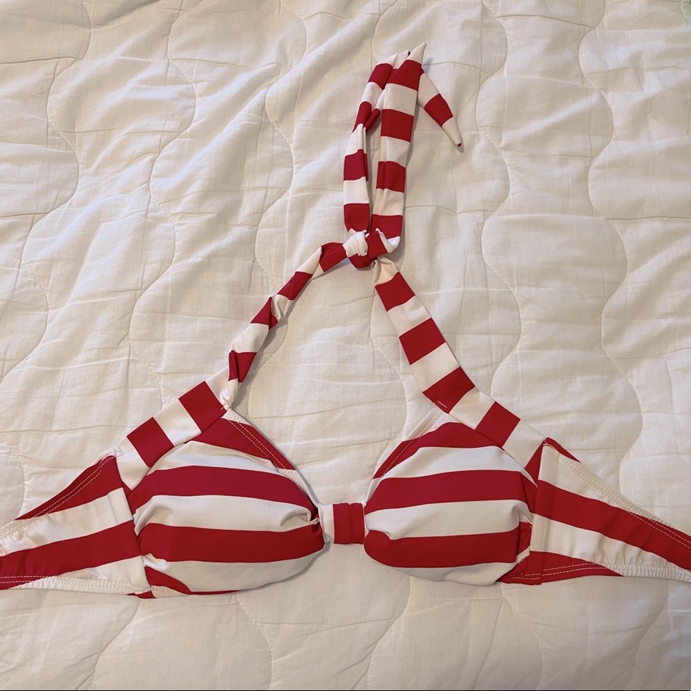 Esther Williams Stripe Bikini 4 Top EUC Red White